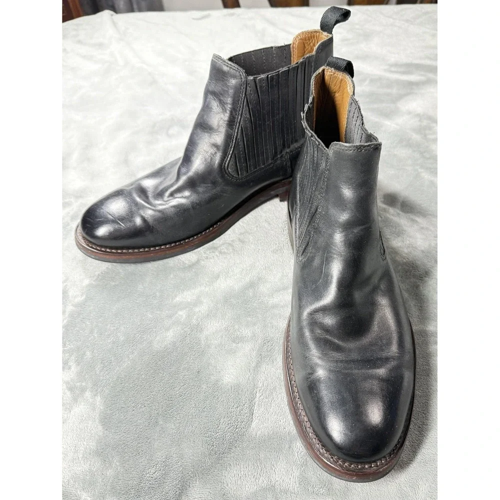 L.L. Bean Signature Boots Mens Size‎ 10.5 Black Leather Chelsea Pull On